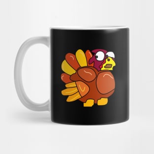 Chicken Turkey (eyes looking down left and facing the right side) - Thanksgiving Mug